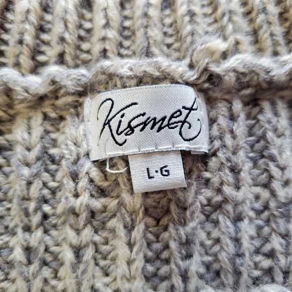 Kismet Gray Knit Sweater Size L - Picture 5 of 7